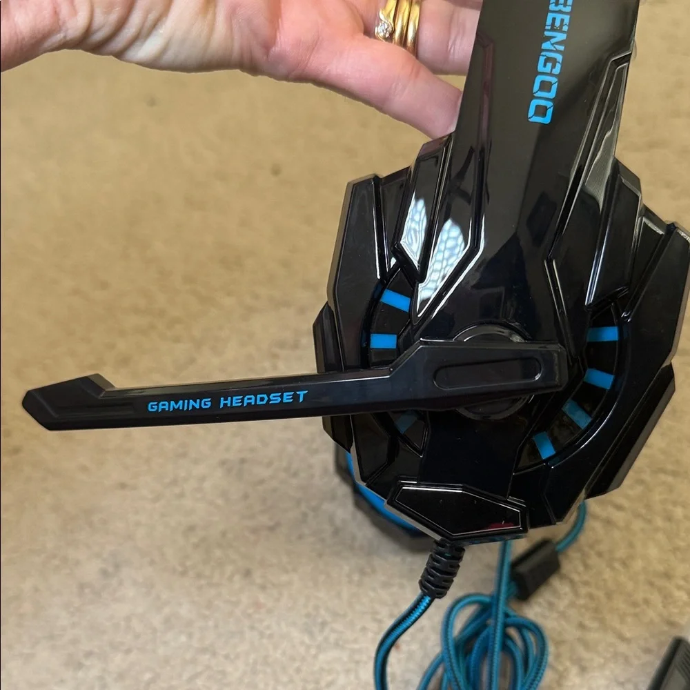 Blue and Black Gaming Headset